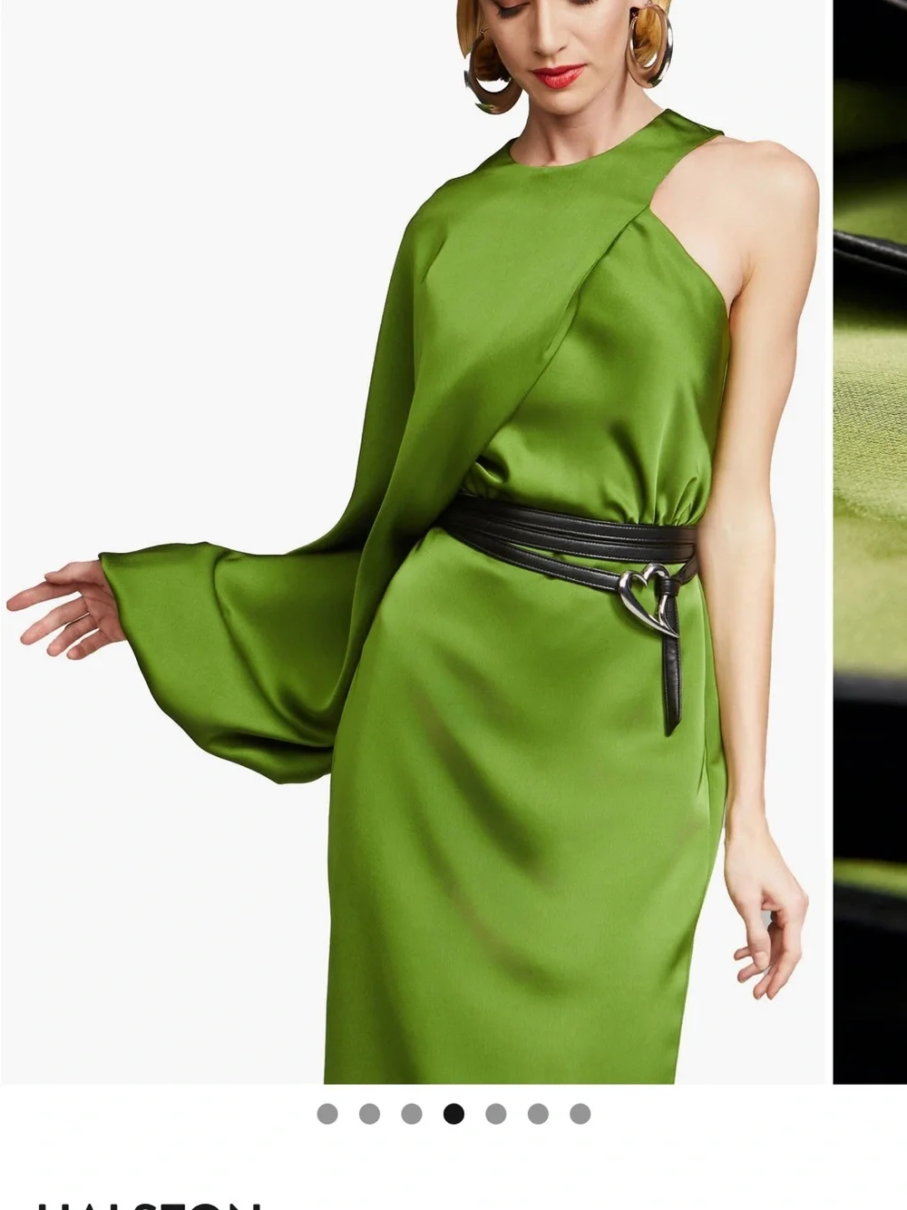 Halston Christa Dress in Satin - Picture 1 of 8